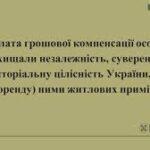 Інформаційні матеріали щодо виплати грошової компенсації